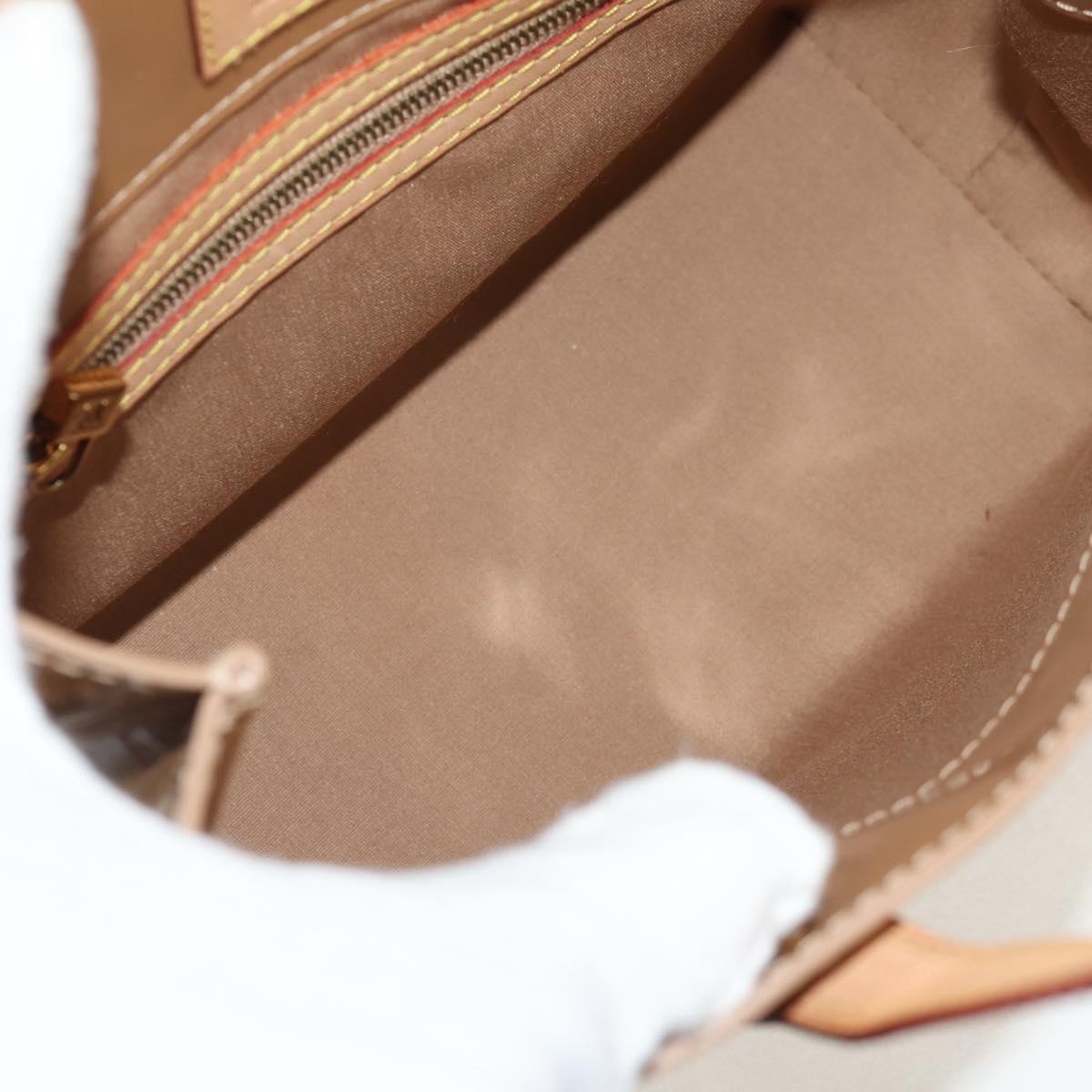 LOUIS VUITTON Monogram Vernis Reade PM Hand Bag Noisette M91334 LV Auth ka586V