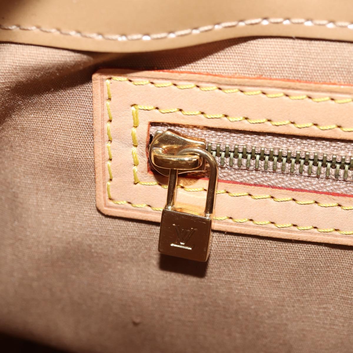 LOUIS VUITTON Monogram Vernis Reade PM Hand Bag Noisette M91334 LV Auth ka586V