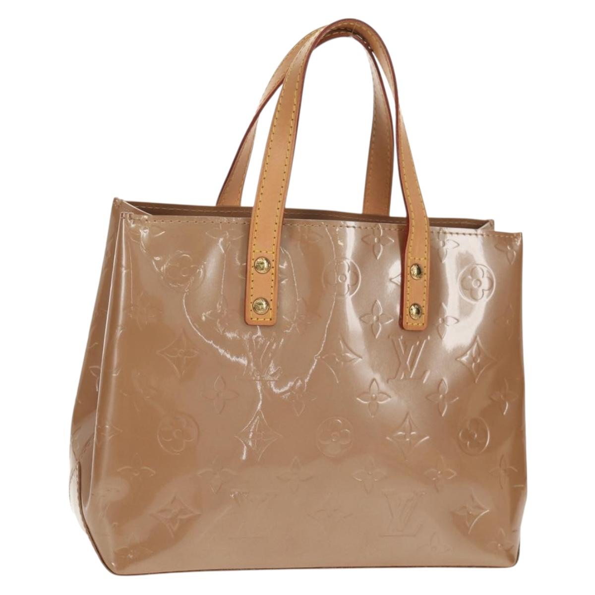 LOUIS VUITTON Monogram Vernis Reade PM Hand Bag Noisette M91334 LV Auth ka586V