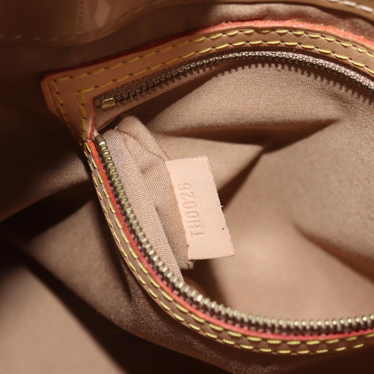 LOUIS VUITTON Monogram Vernis Reade PM Hand Bag Noisette M91334 LV Auth ka586V