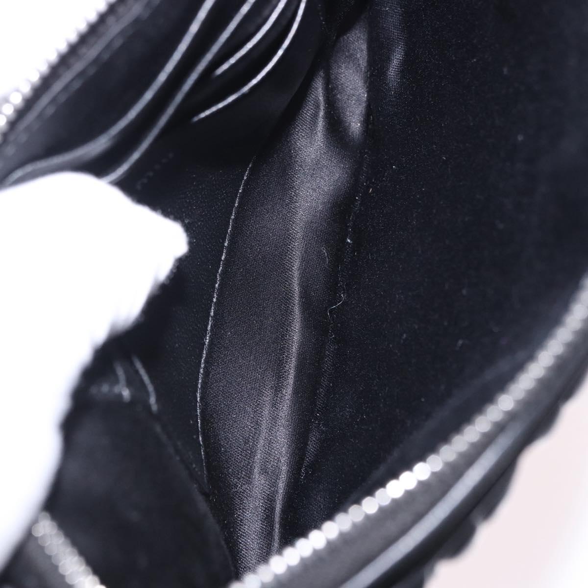 Miu Miu Matelasse Shoulder Bag Leather Black Silver Auth ka5870SAM