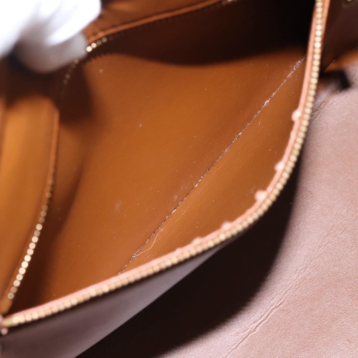 LOUIS VUITTON Monogram Vernis Houston Hand Bag Bronze M91122 LV Auth ka5876
