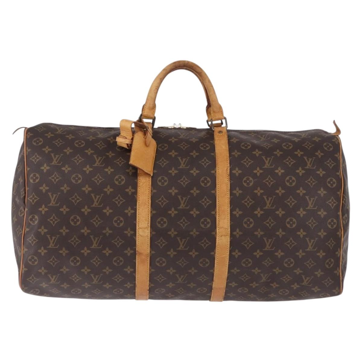 LOUIS VUITTON Monogram Keepall 60 Boston Bag M41422 LV Auth ka5878