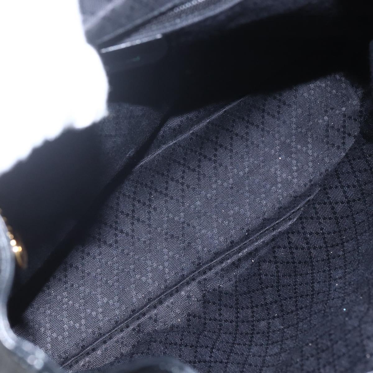 GUCCI Bamboo Backpack Leather Black Gold 003 2058 0016 Auth ka588