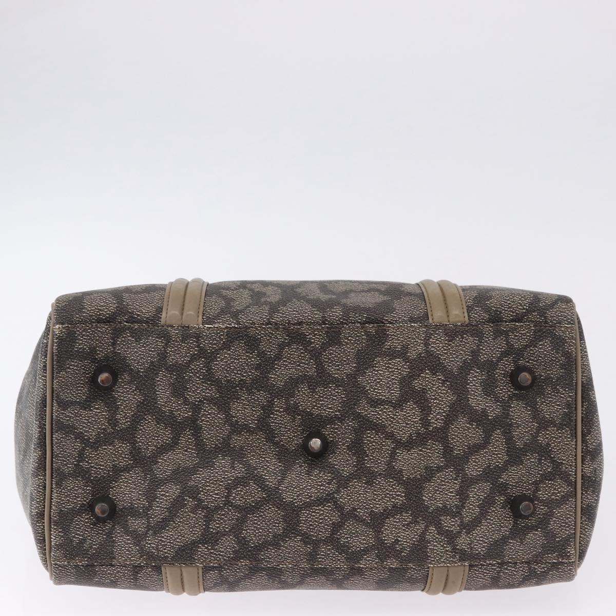 SAINT LAURENT Hand Bag Leather PVC Beige Auth ka5883