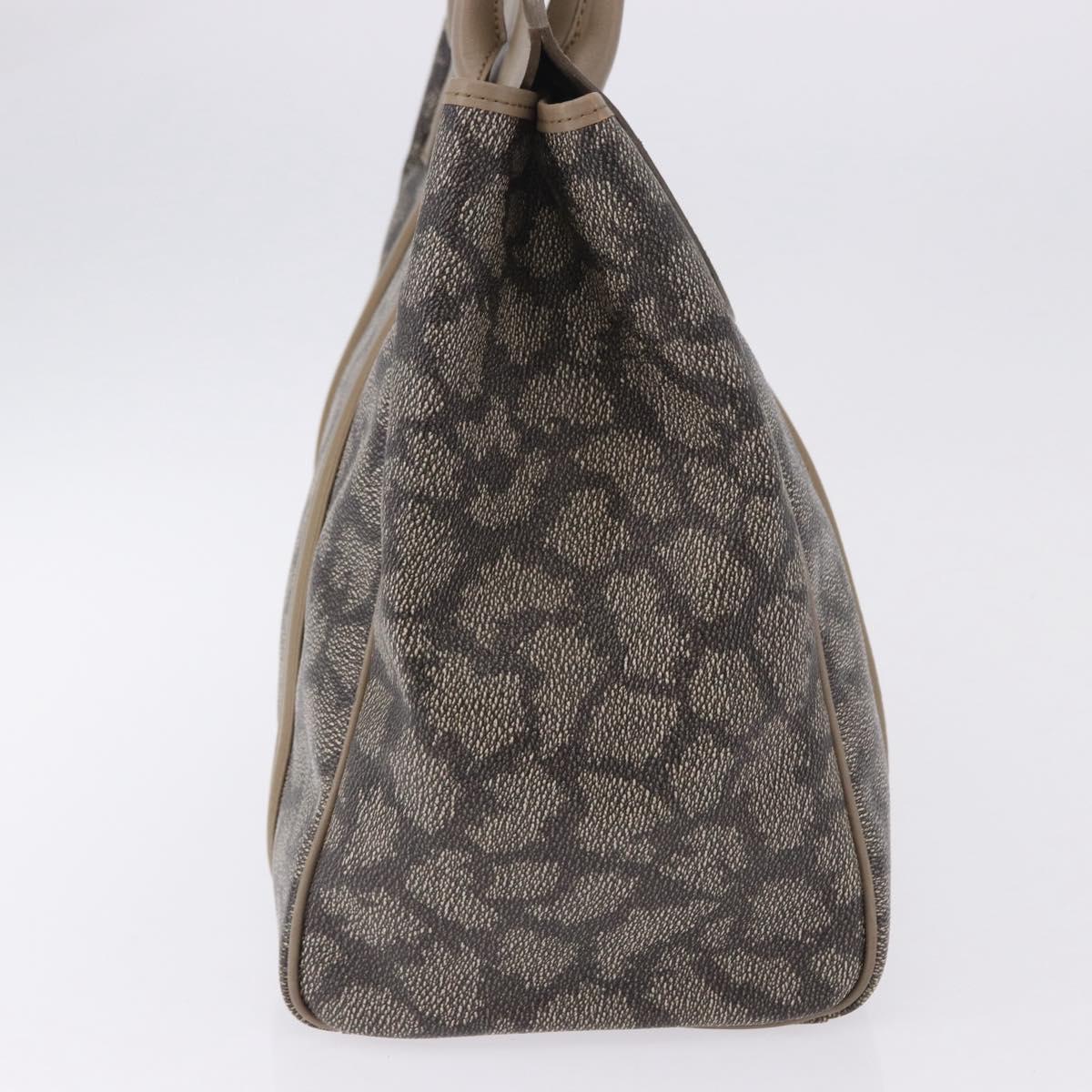 SAINT LAURENT Hand Bag Leather PVC Beige Auth ka5883