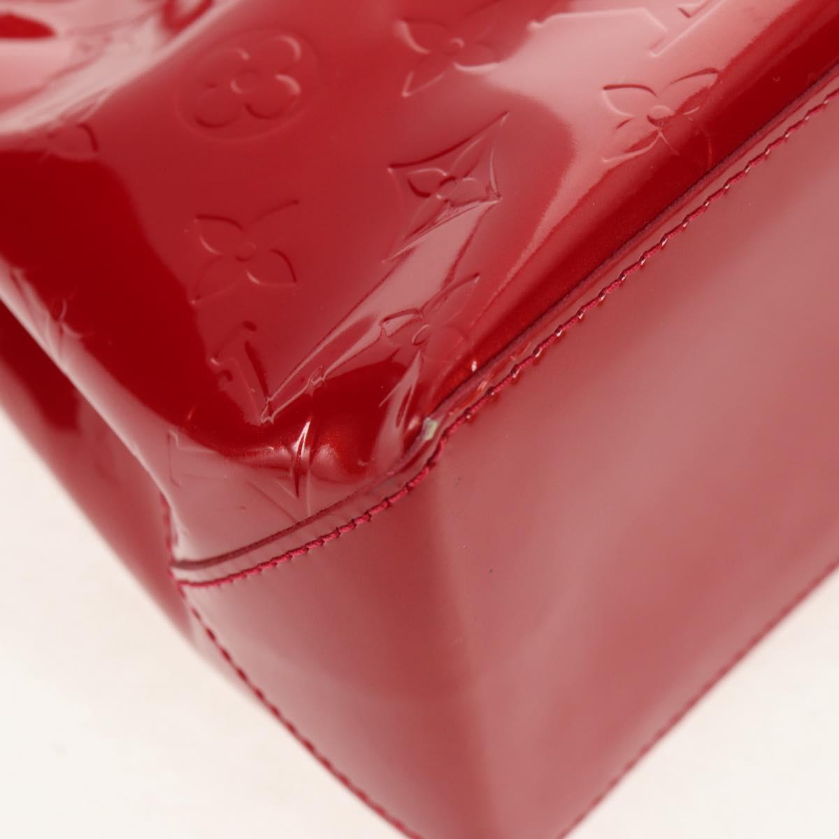 LOUIS VUITTON Vernis Wilshire PM Hand Bag Pomme D'amour M93642 LV Auth ka589V