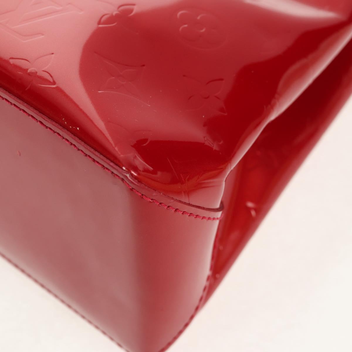 LOUIS VUITTON Vernis Wilshire PM Hand Bag Pomme D'amour M93642 LV Auth ka589V