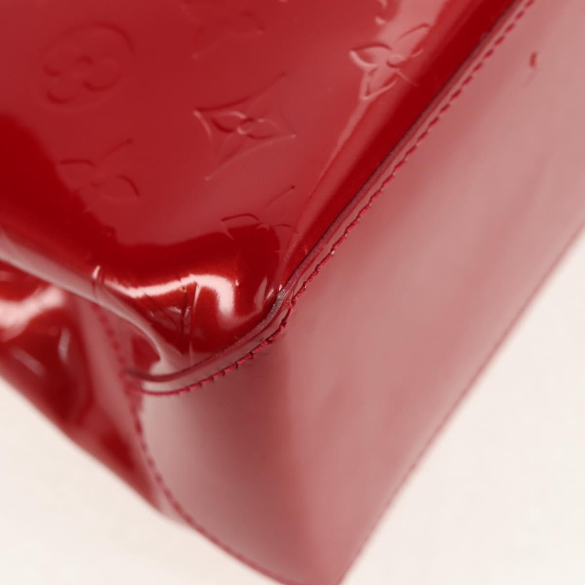 LOUIS VUITTON Vernis Wilshire PM Hand Bag Pomme D'amour M93642 LV Auth ka589V