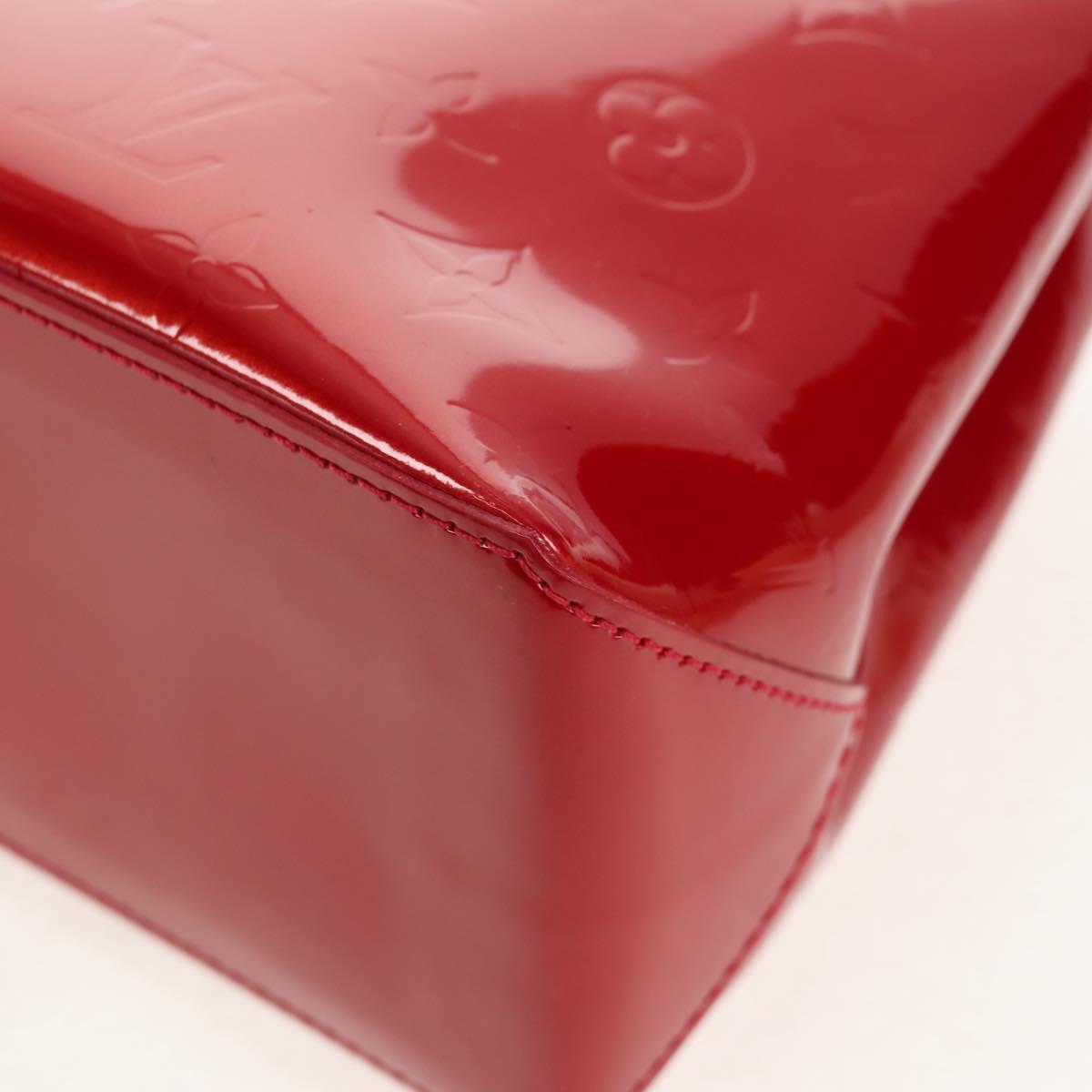 LOUIS VUITTON Vernis Wilshire PM Hand Bag Pomme D'amour M93642 LV Auth ka589V