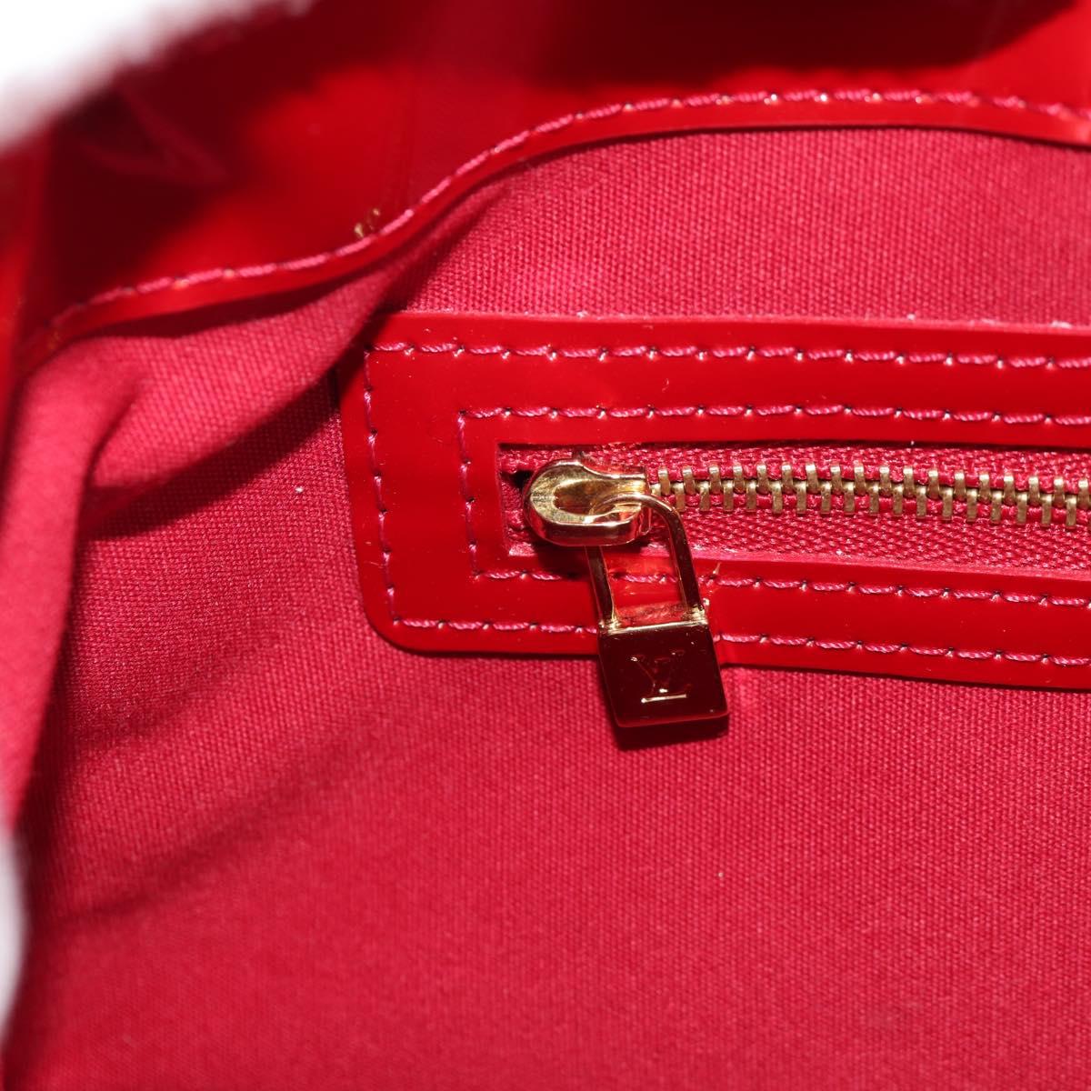 LOUIS VUITTON Vernis Wilshire PM Hand Bag Pomme D'amour M93642 LV Auth ka589V