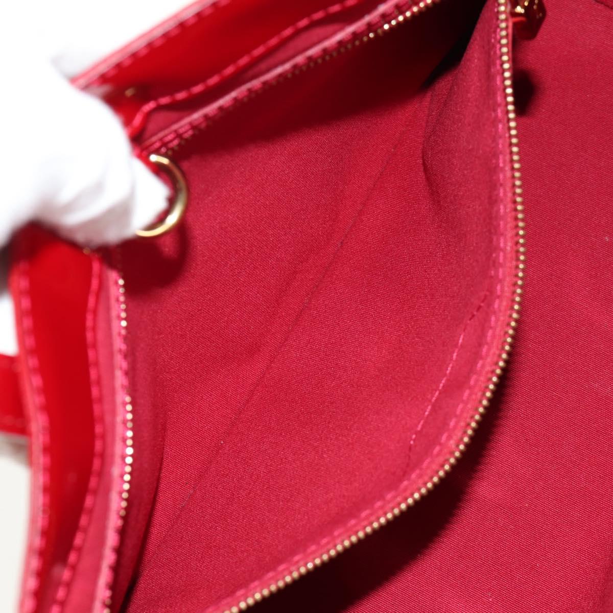 LOUIS VUITTON Vernis Wilshire PM Hand Bag Pomme D'amour M93642 LV Auth ka589V