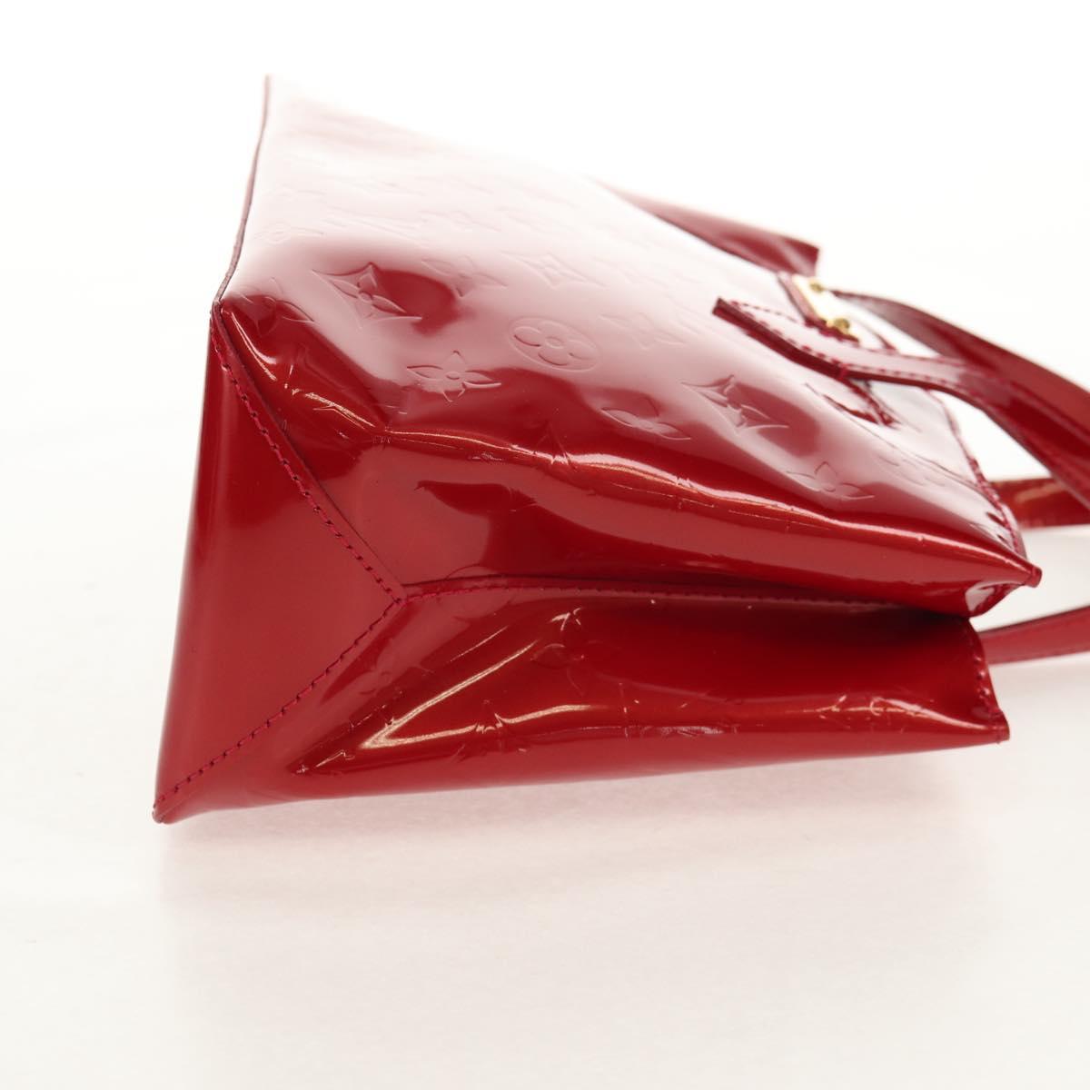 LOUIS VUITTON Vernis Wilshire PM Hand Bag Pomme D'amour M93642 LV Auth ka589V