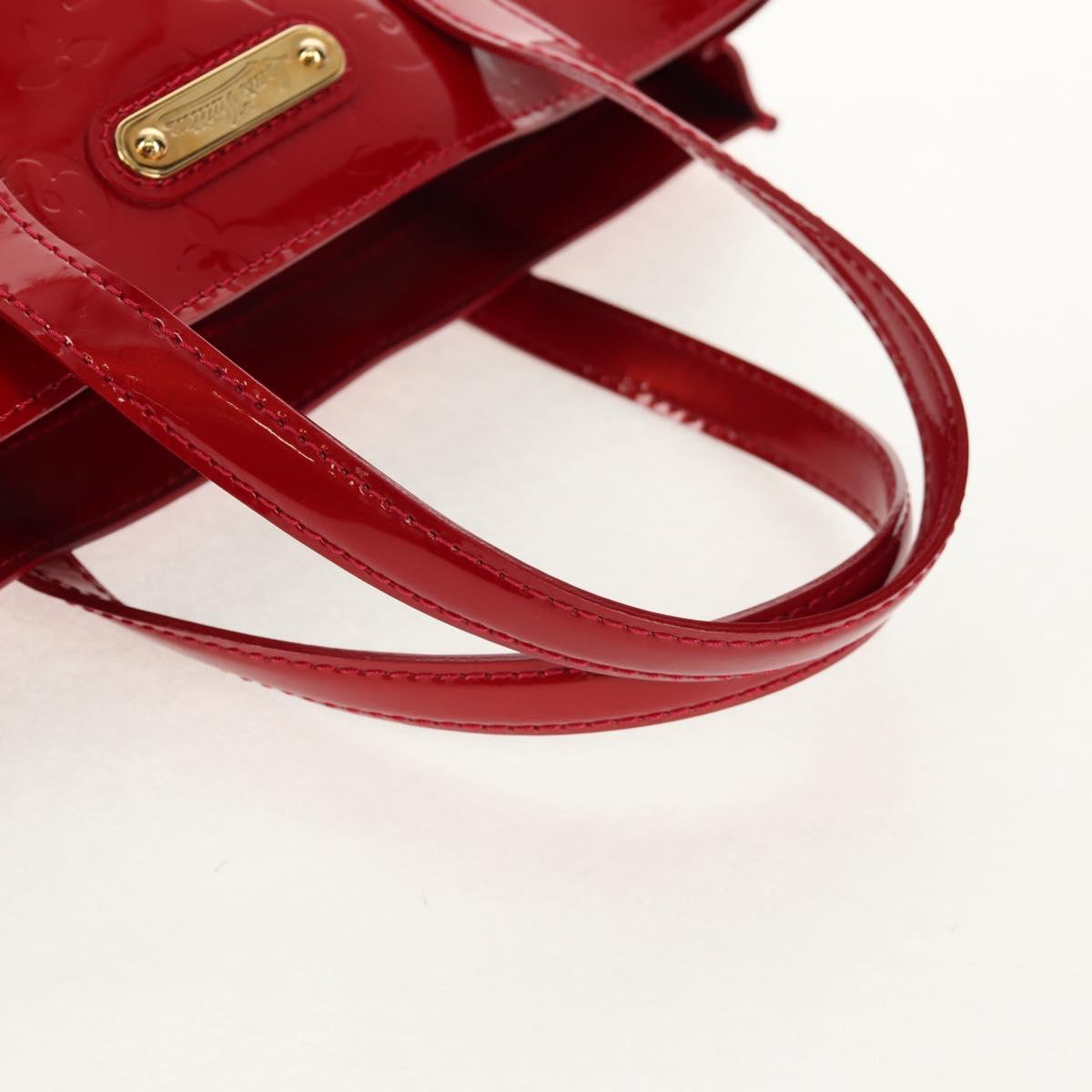 LOUIS VUITTON Vernis Wilshire PM Hand Bag Pomme D'amour M93642 LV Auth ka589V