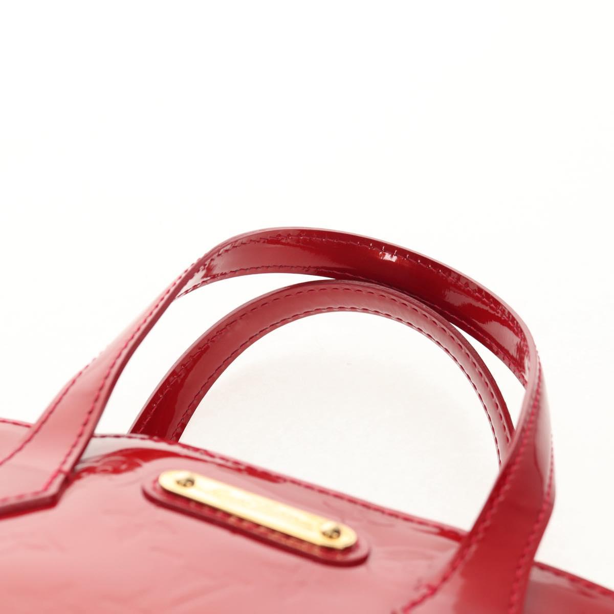 LOUIS VUITTON Vernis Wilshire PM Hand Bag Pomme D'amour M93642 LV Auth ka589V