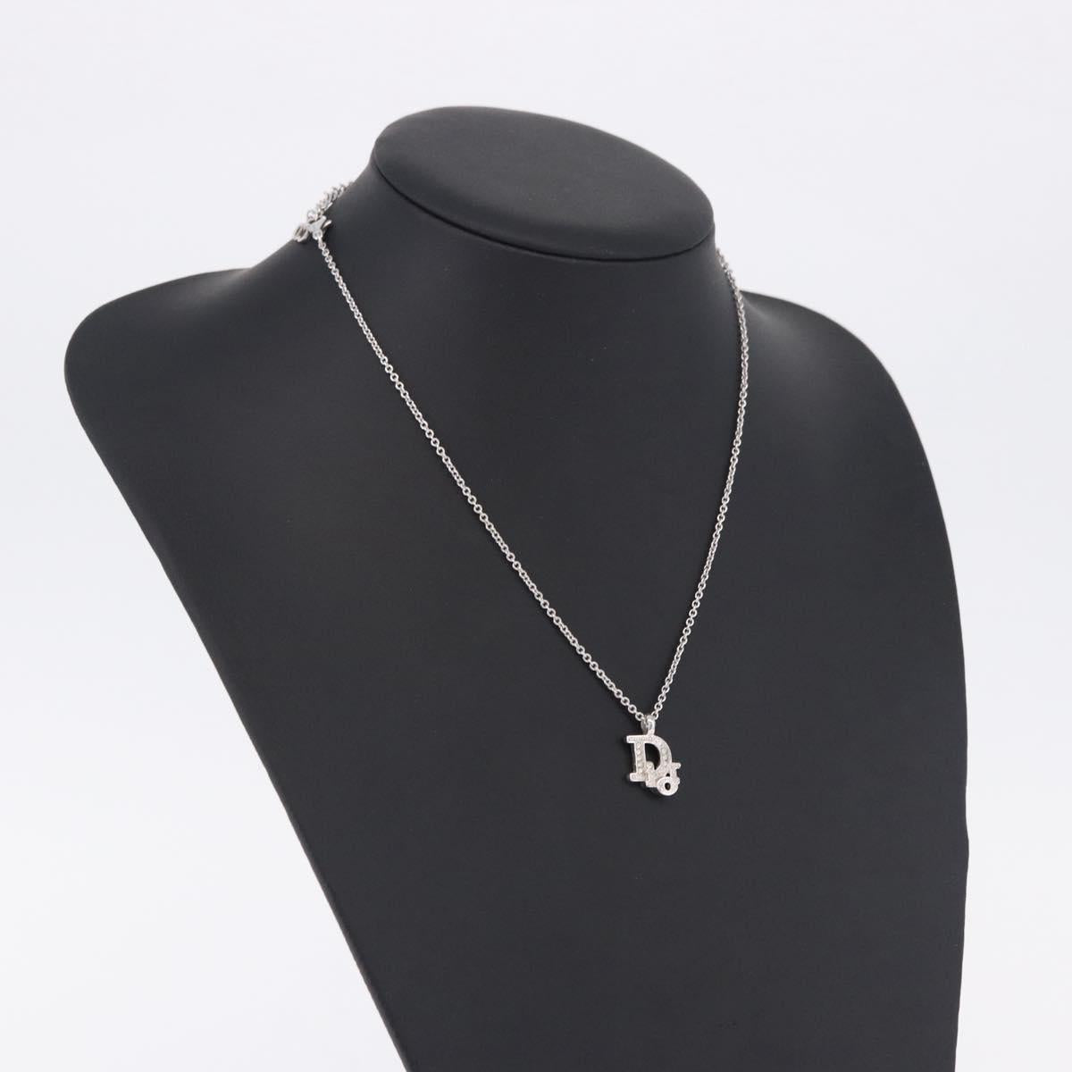 Christian Dior Necklace metal Silver Auth ka5906