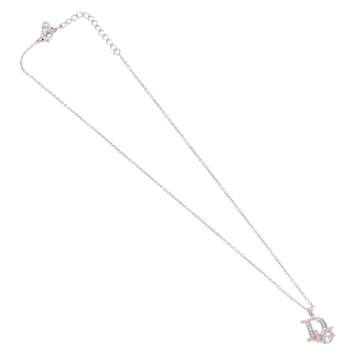 Christian Dior Necklace metal Silver Auth ka5906