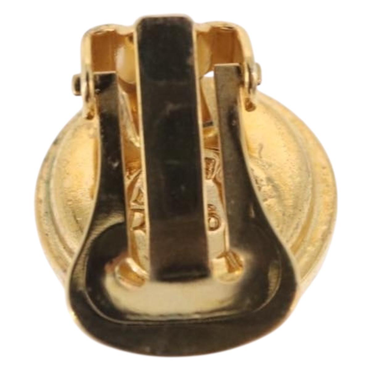 CELINE Earring metal Gold Auth ka5908