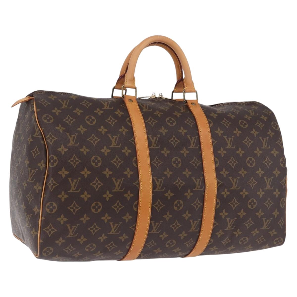 LOUIS VUITTON Monogram Keepall 50 Boston Bag M41426 LV Auth ka5916A