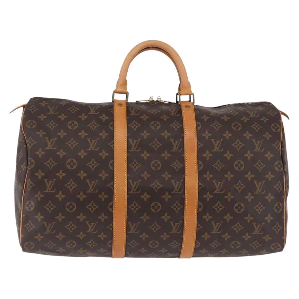 LOUIS VUITTON Monogram Keepall 50 Boston Bag M41426 LV Auth ka5916A
