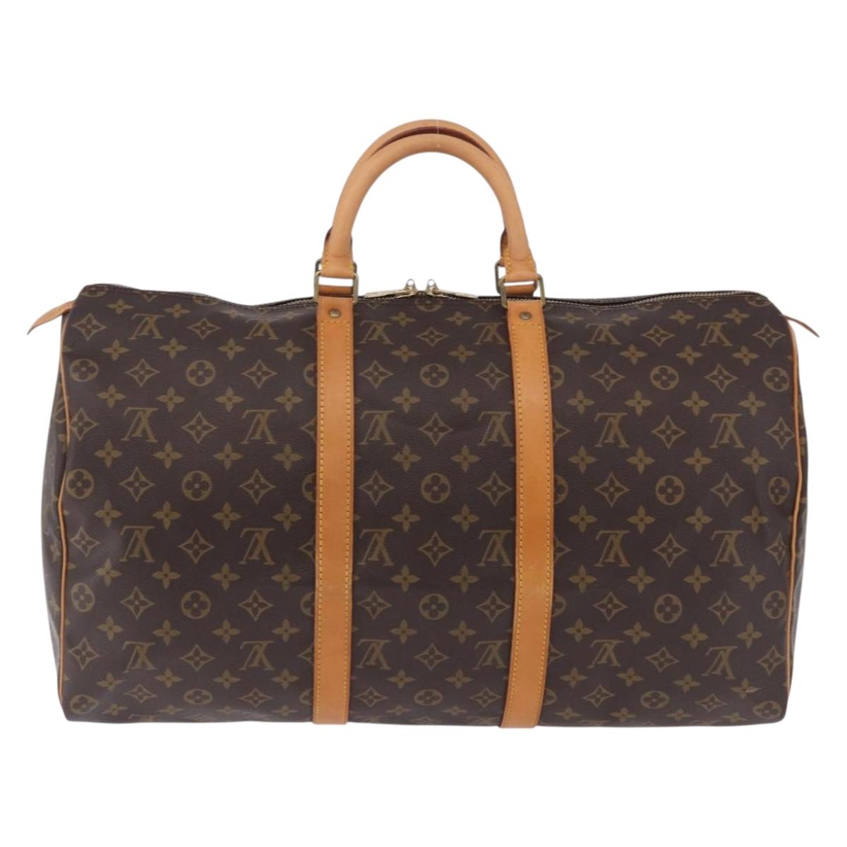 LOUIS VUITTON Monogram Keepall 50 Boston Bag M41426 LV Auth ka5916A