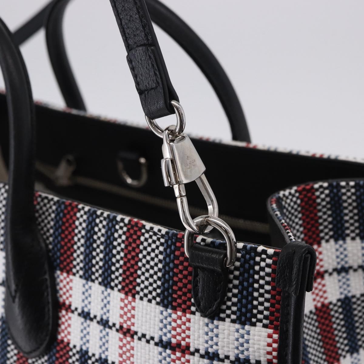 GUCCI Tote Bag Canvas 2way Multicolor Silver 659980 Auth ka5919V