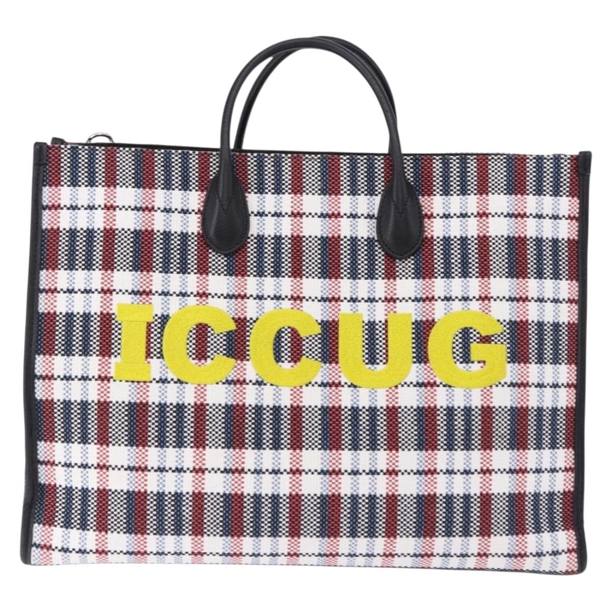 GUCCI Tote Bag Canvas 2way Multicolor Silver 659980 Auth ka5919V