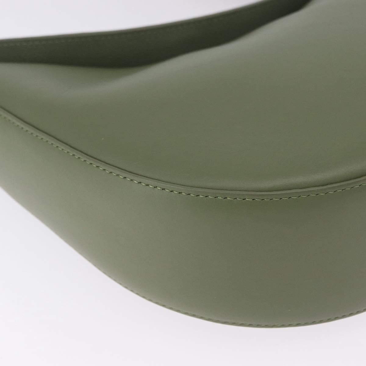 LOEWE Luna Small Shoulder Bag Leather Green Gold Auth ka5922M