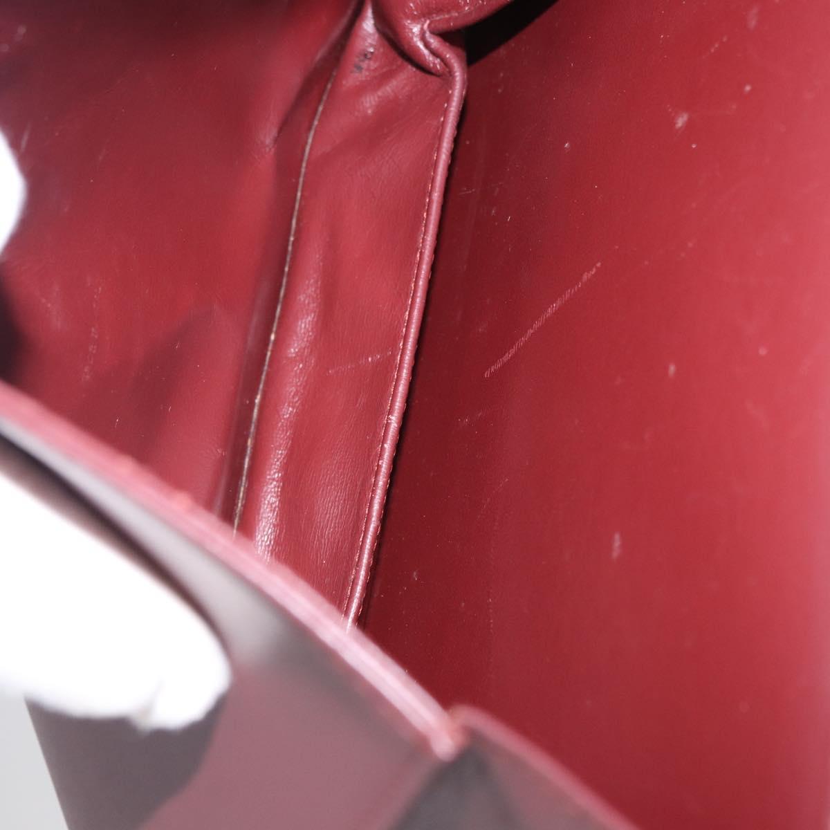 CARTIER Must Line Shoulder Bag Leather Bordeaux Gold Auth ka5924