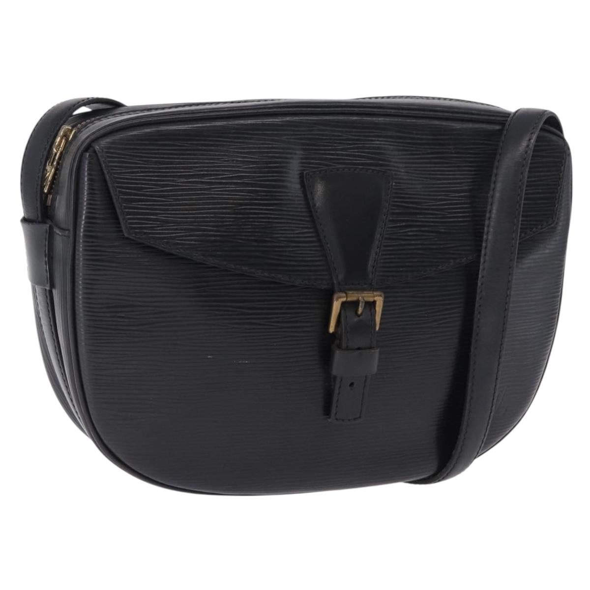 LOUIS VUITTON Epi Jeune Fille MM Shoulder Bag Black M52152 LV Auth ka5925