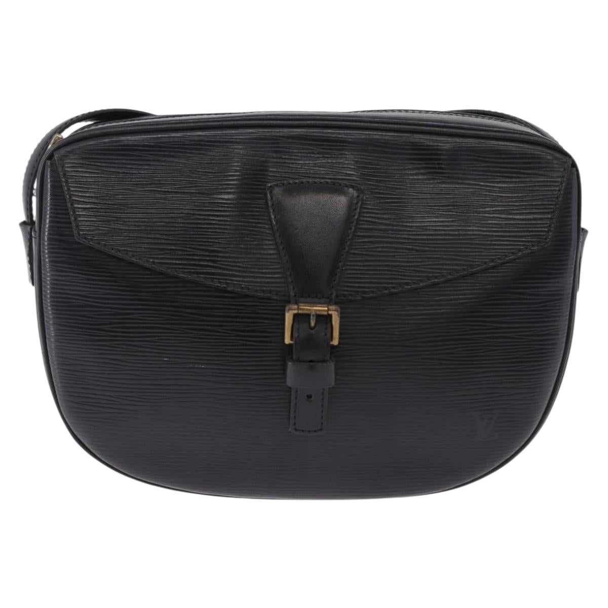LOUIS VUITTON Epi Jeune Fille MM Shoulder Bag Black M52152 LV Auth ka5925