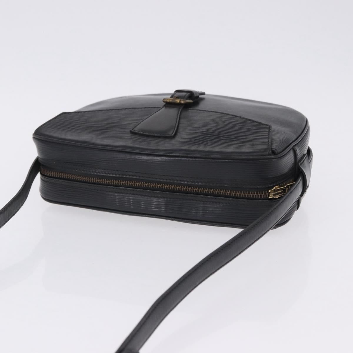 LOUIS VUITTON Epi Jeune Fille MM Shoulder Bag Black M52152 LV Auth ka5925