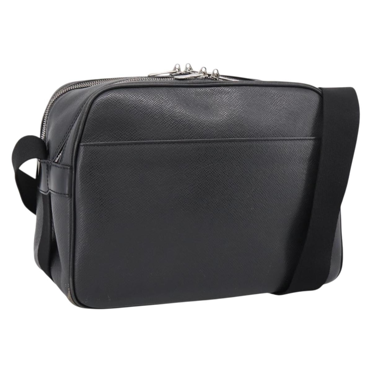 LOUIS VUITTON Taiga Reporter PM Shoulder Bag Ardoise M30152 LV Auth ka5933