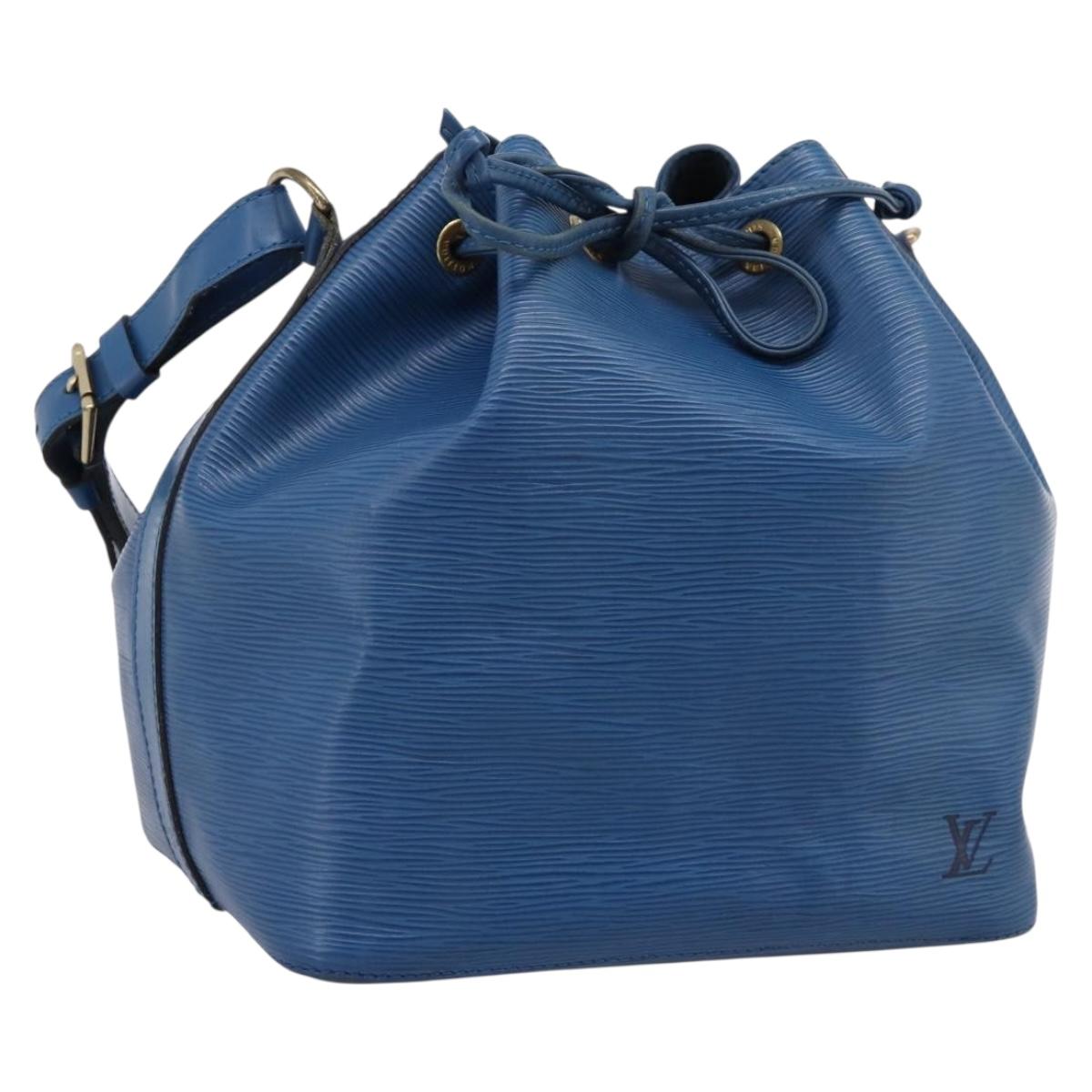 LOUIS VUITTON Epi Petit Noe Shoulder Bag Blue M44105 LV Auth ka5934