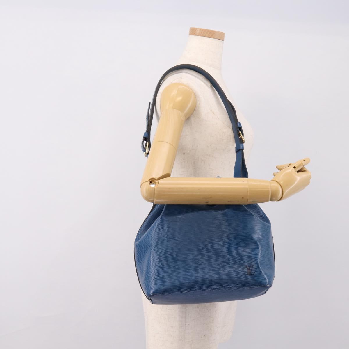 LOUIS VUITTON Epi Petit Noe Shoulder Bag Blue M44105 LV Auth ka5934
