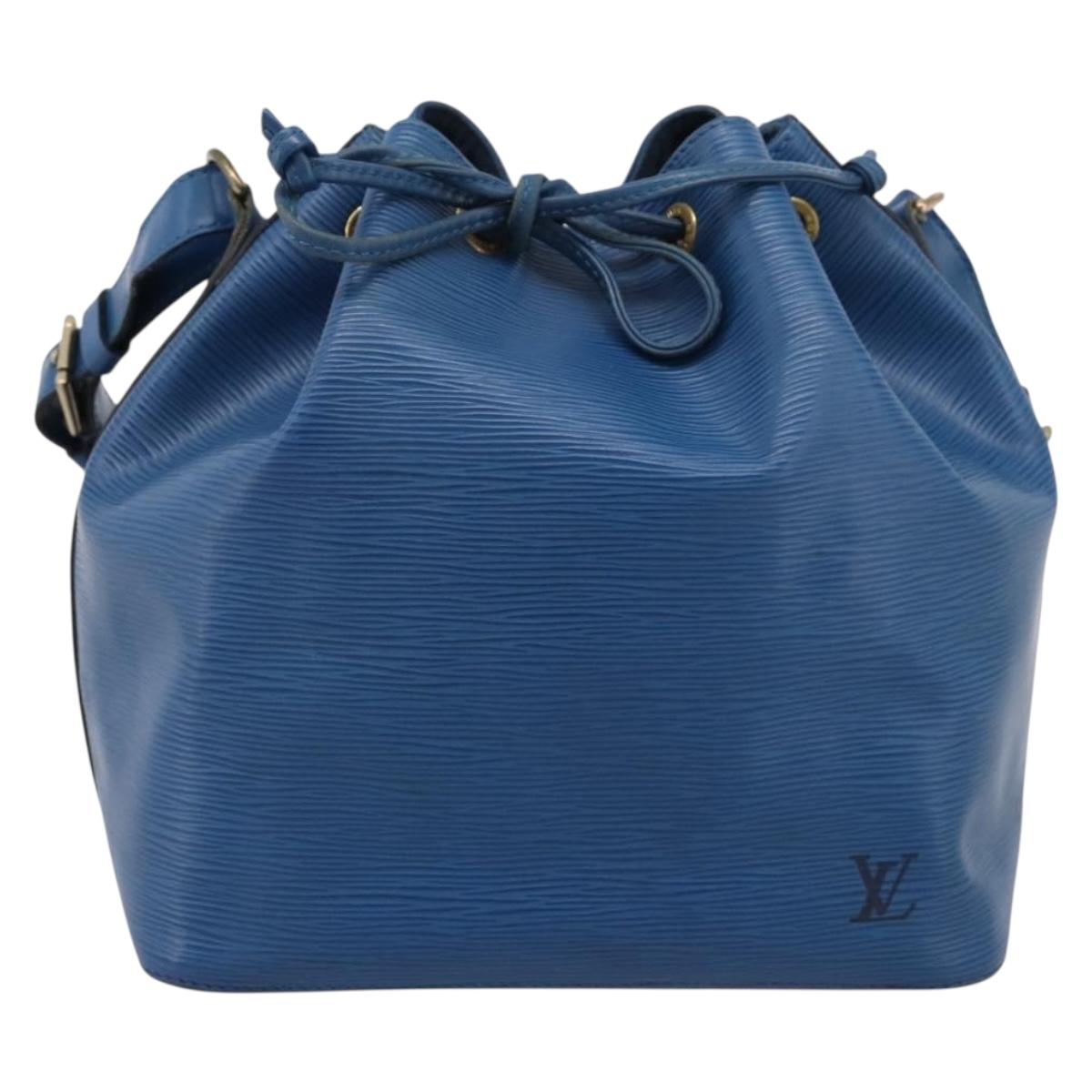 LOUIS VUITTON Epi Petit Noe Shoulder Bag Blue M44105 LV Auth ka5934