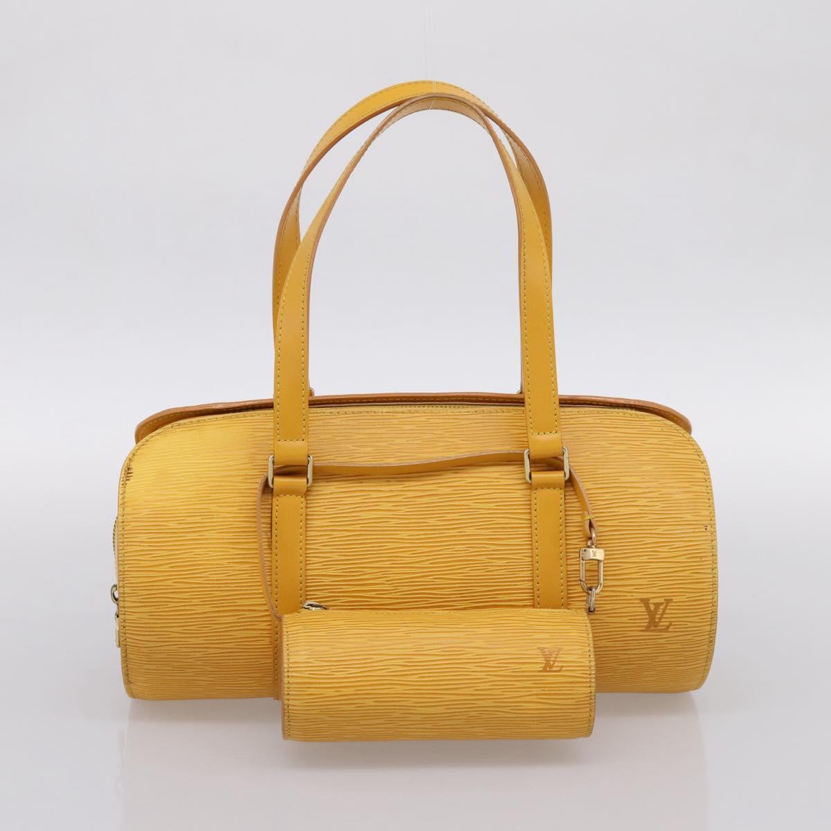 LOUIS VUITTON Epi Soufflot Hand Bag Yellow M52229 LV Auth ka5935V