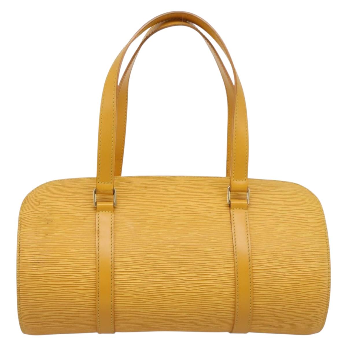LOUIS VUITTON Epi Soufflot Hand Bag Yellow M52229 LV Auth ka5935V