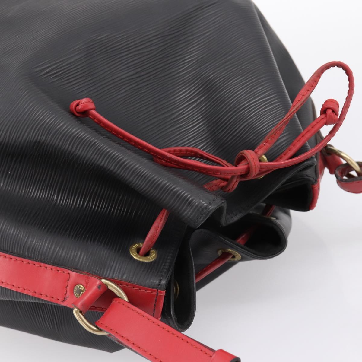 LOUIS VUITTON Epi Noe Shoulder Bag Bicolor Black Red M44017 LV Auth ka5936