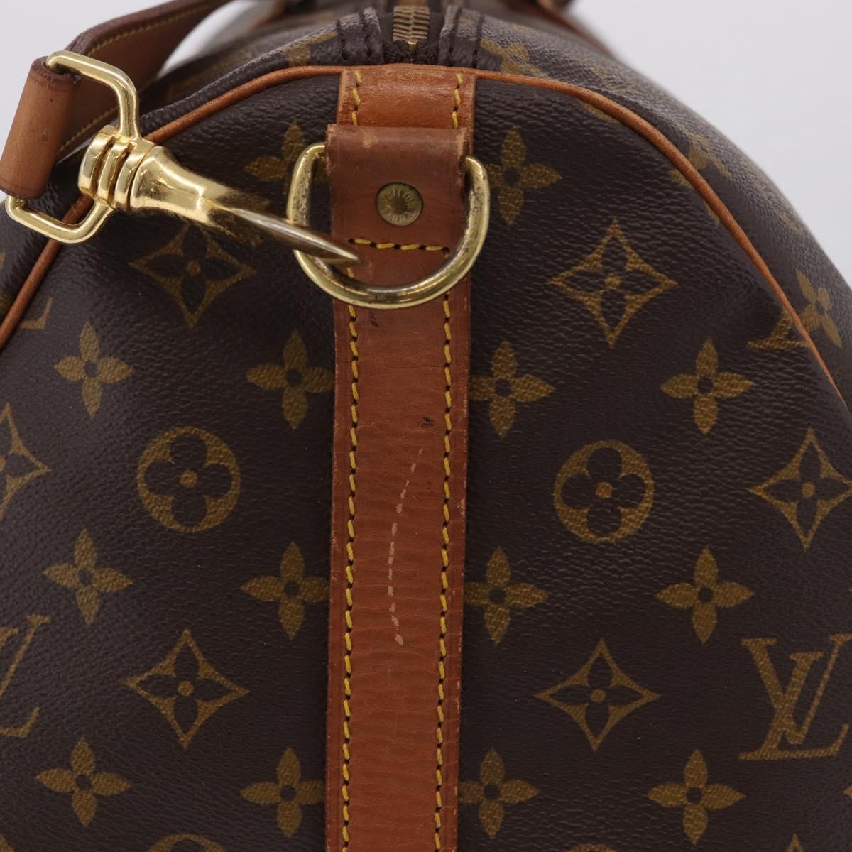LOUIS VUITTON Monogram Keepall Bandouliere 60 Boston Bag M41412 LV Auth ka5940