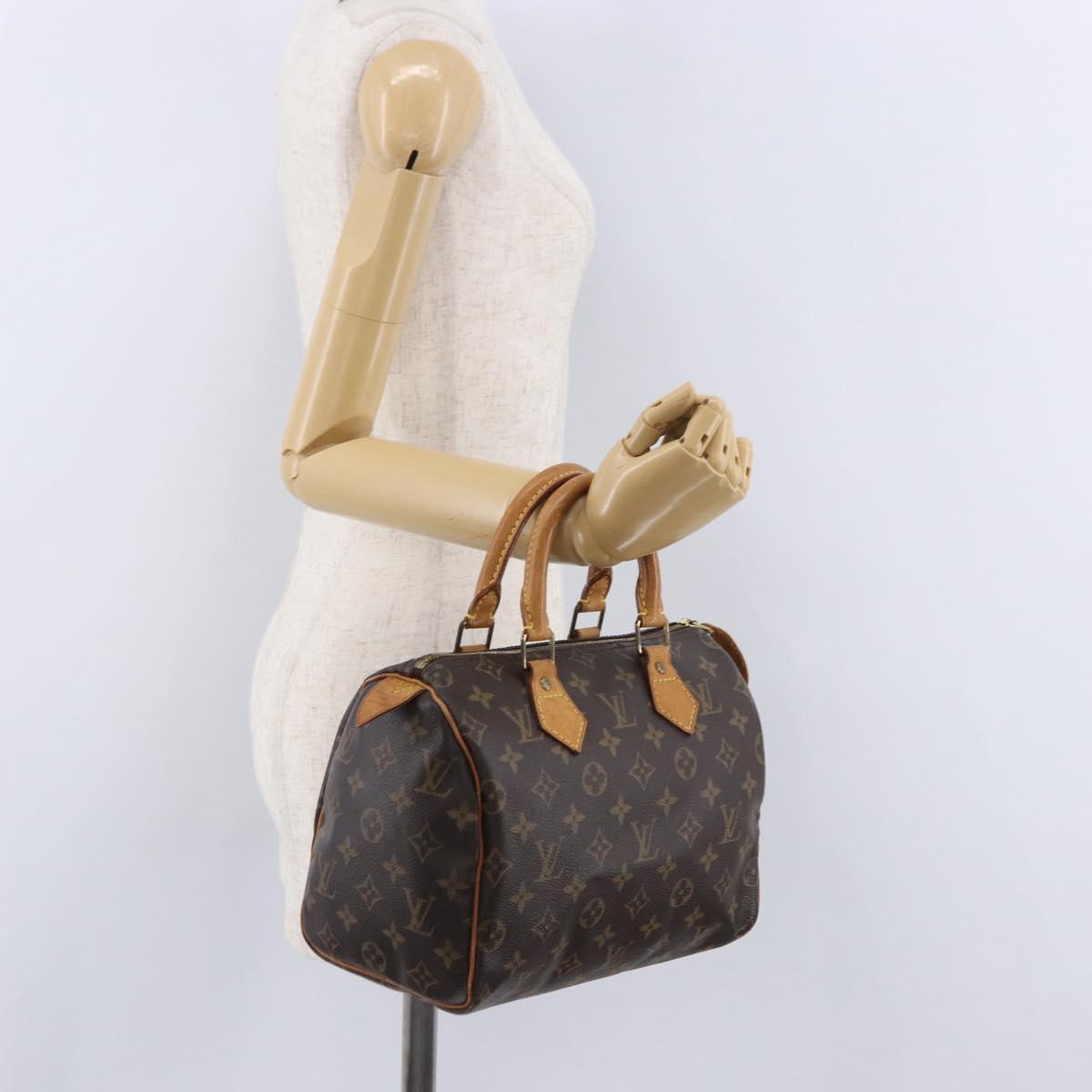 LOUIS VUITTON Monogram Speedy 25 Hand Bag M41528 LV Auth ka5943V