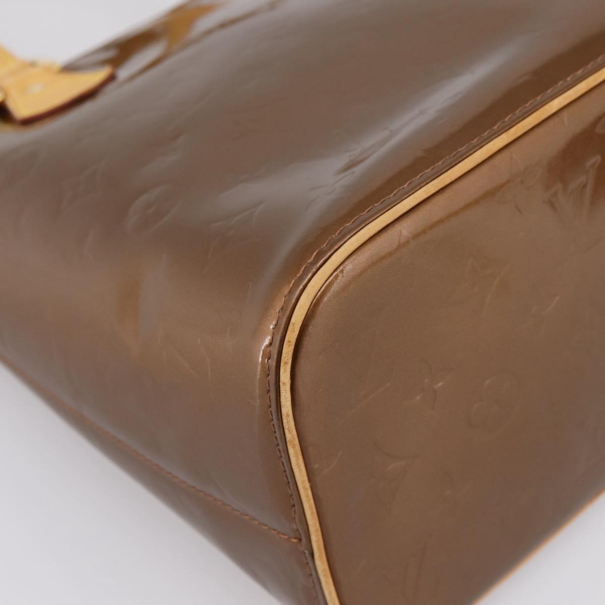 LOUIS VUITTON Monogram Vernis Houston Hand Bag Bronze M91122 LV Auth ka5947