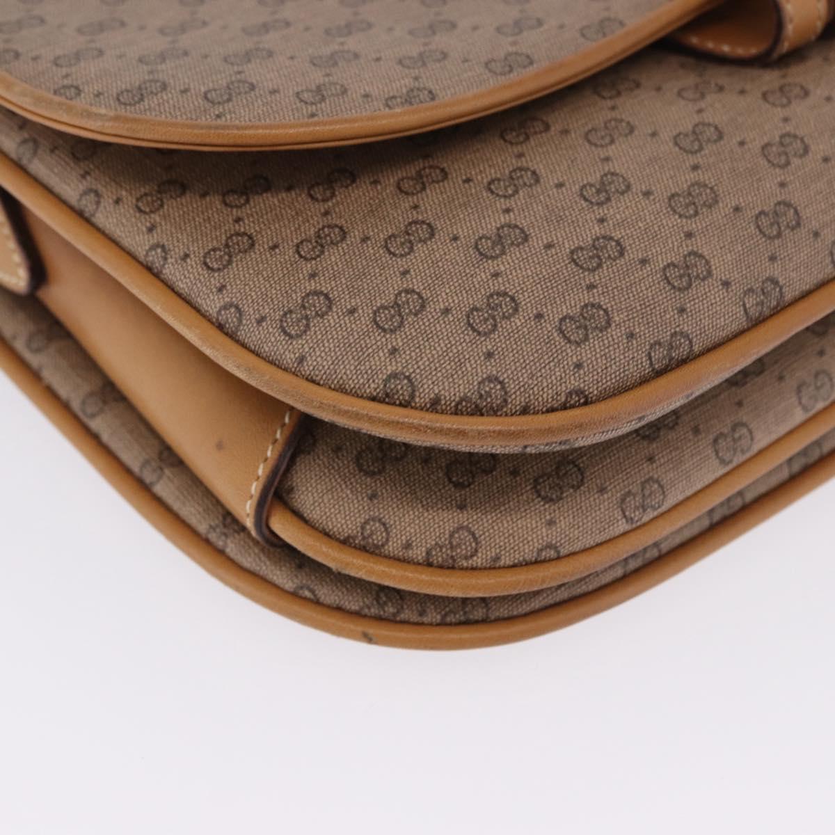 GUCCI Micro GG Supreme Shoulder Bag PVC Beige Gold 001 406 1780 Auth ka5952