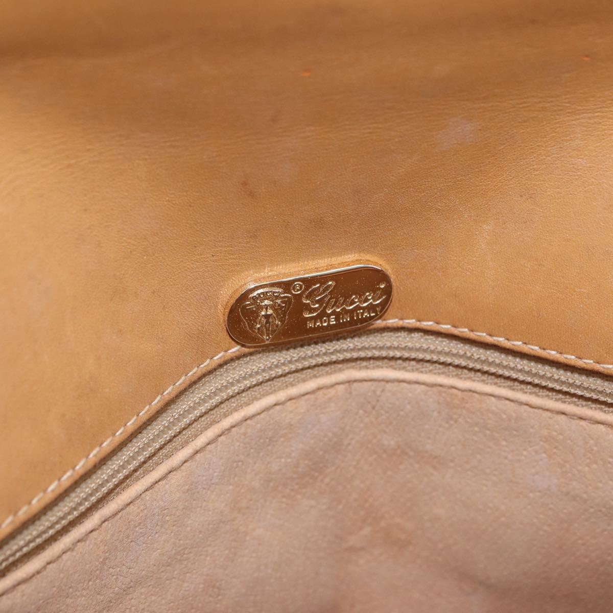 GUCCI Micro GG Supreme Shoulder Bag PVC Beige Gold 001 406 1780 Auth ka5952