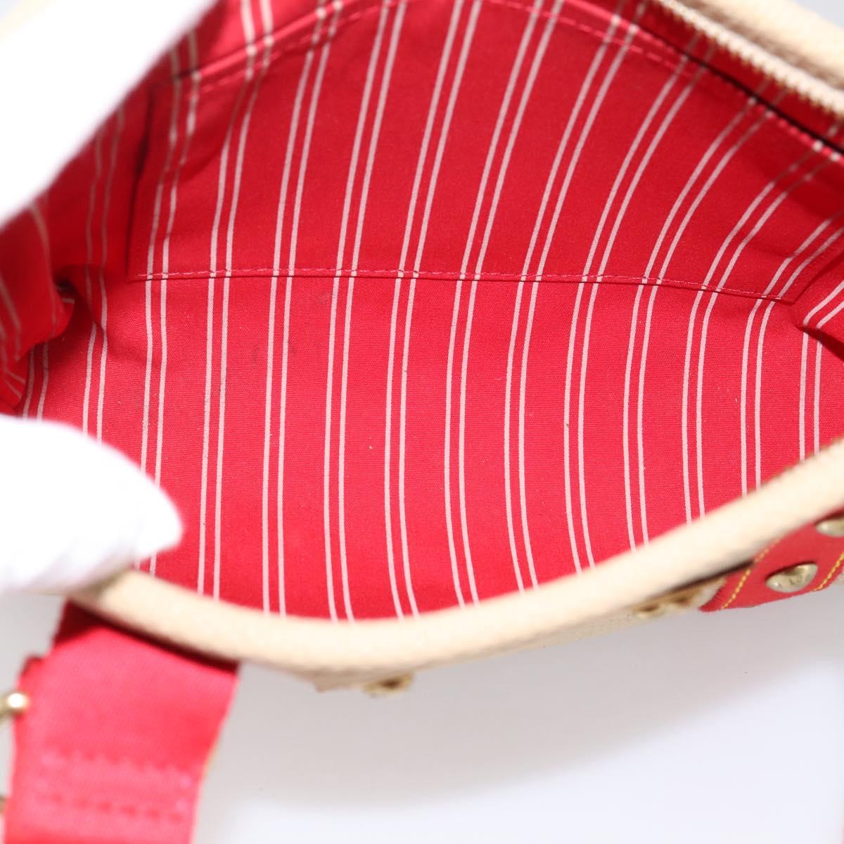 LOUIS VUITTON Antigua Cabas PM Hand Bag Red Beige M40038 LV Auth ka5953