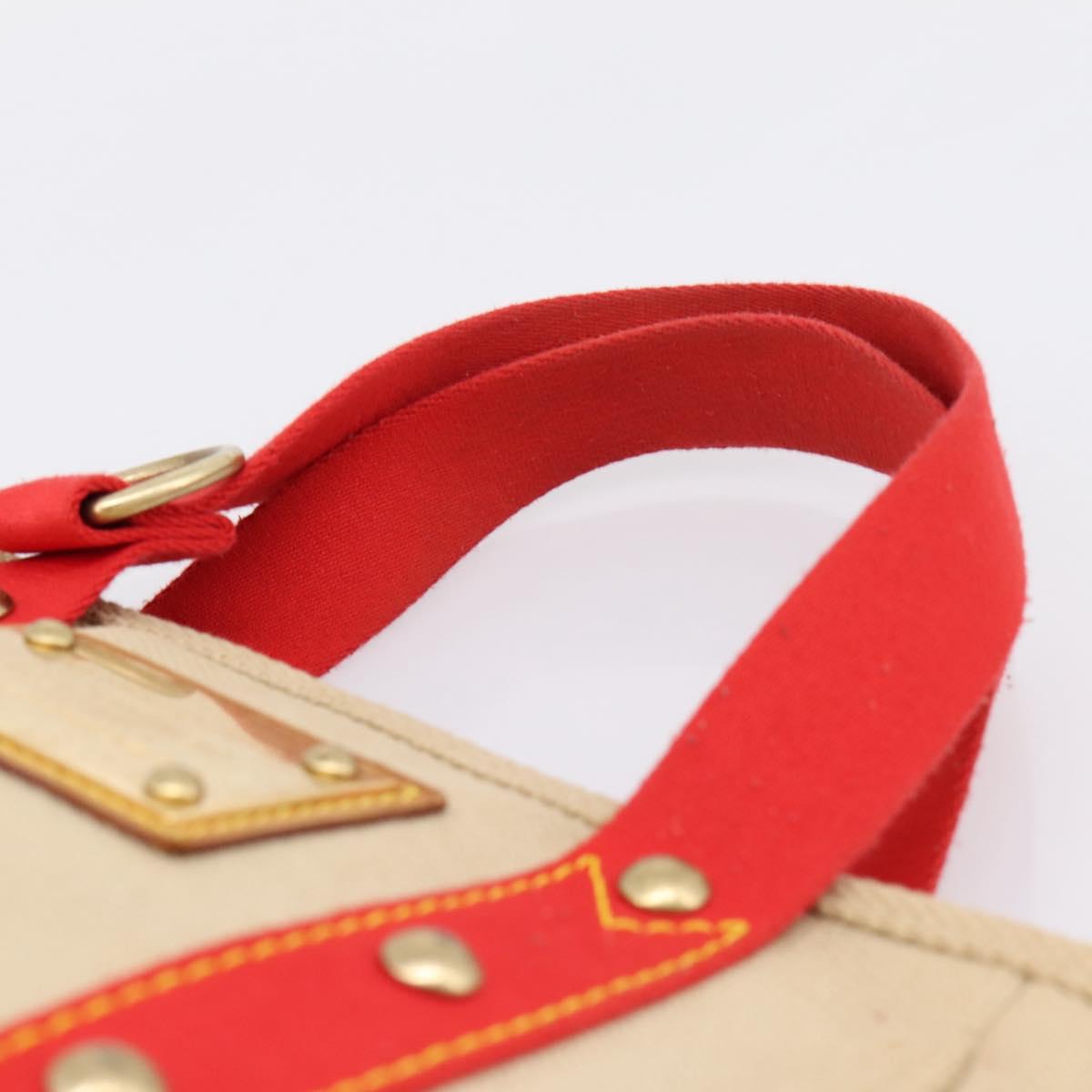 LOUIS VUITTON Antigua Cabas PM Hand Bag Red Beige M40038 LV Auth ka5953