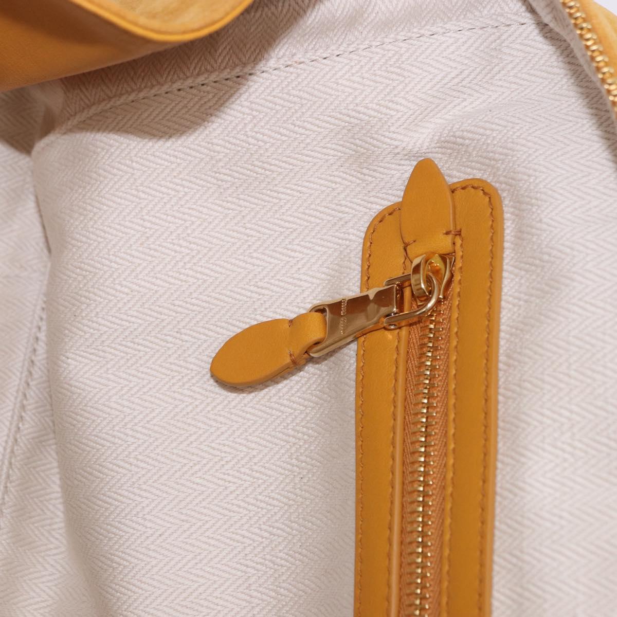 Miu Miu Beau Shoulder Bag Suede Yellow Gold Auth ka5957SAM