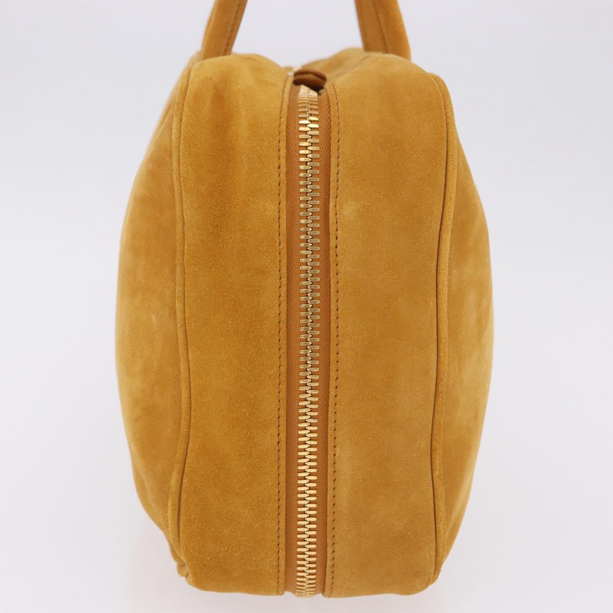 Miu Miu Beau Shoulder Bag Suede Yellow Gold Auth ka5957SAM