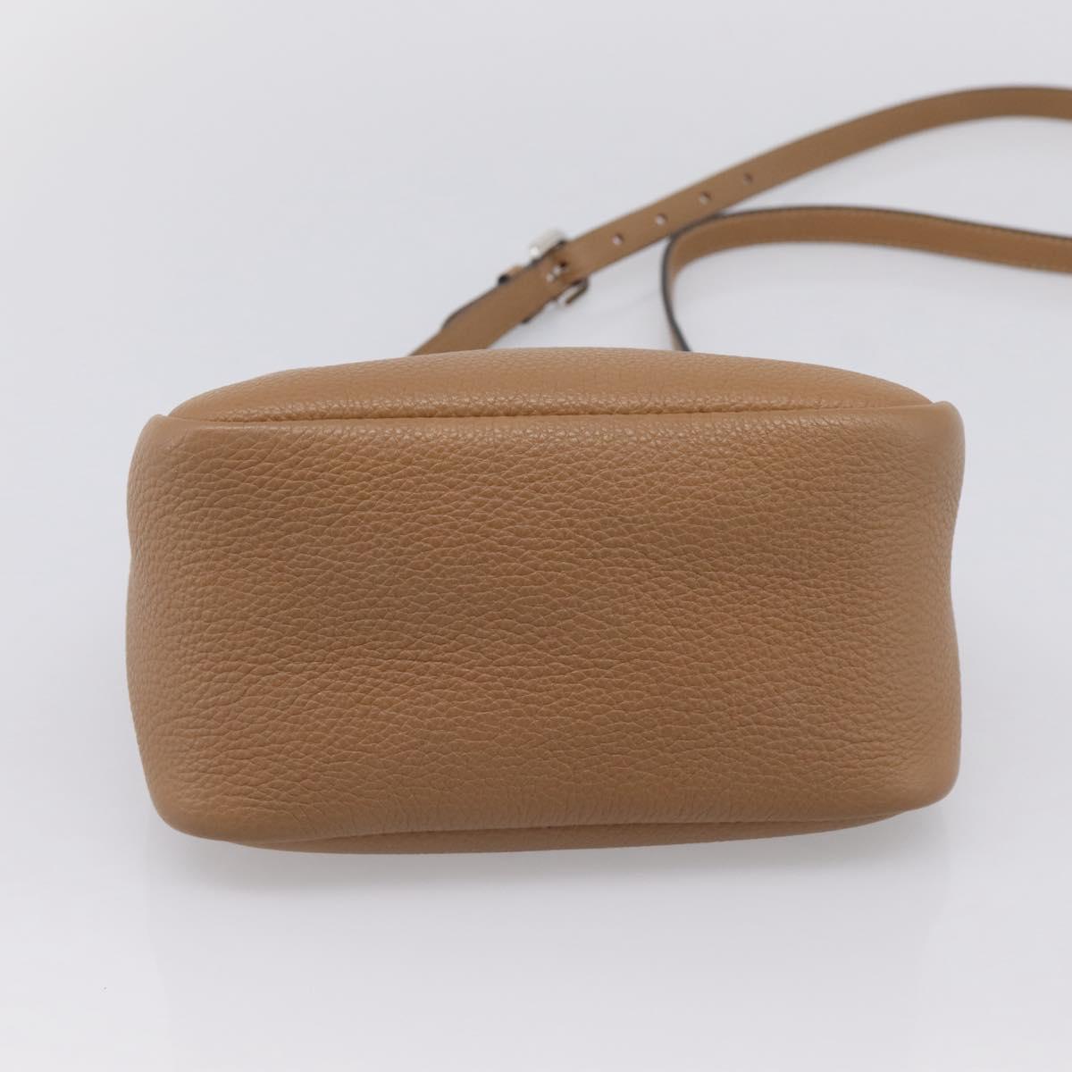 PRADA Hand Bag Leather 2way Beige Silver Auth ka5958SAM