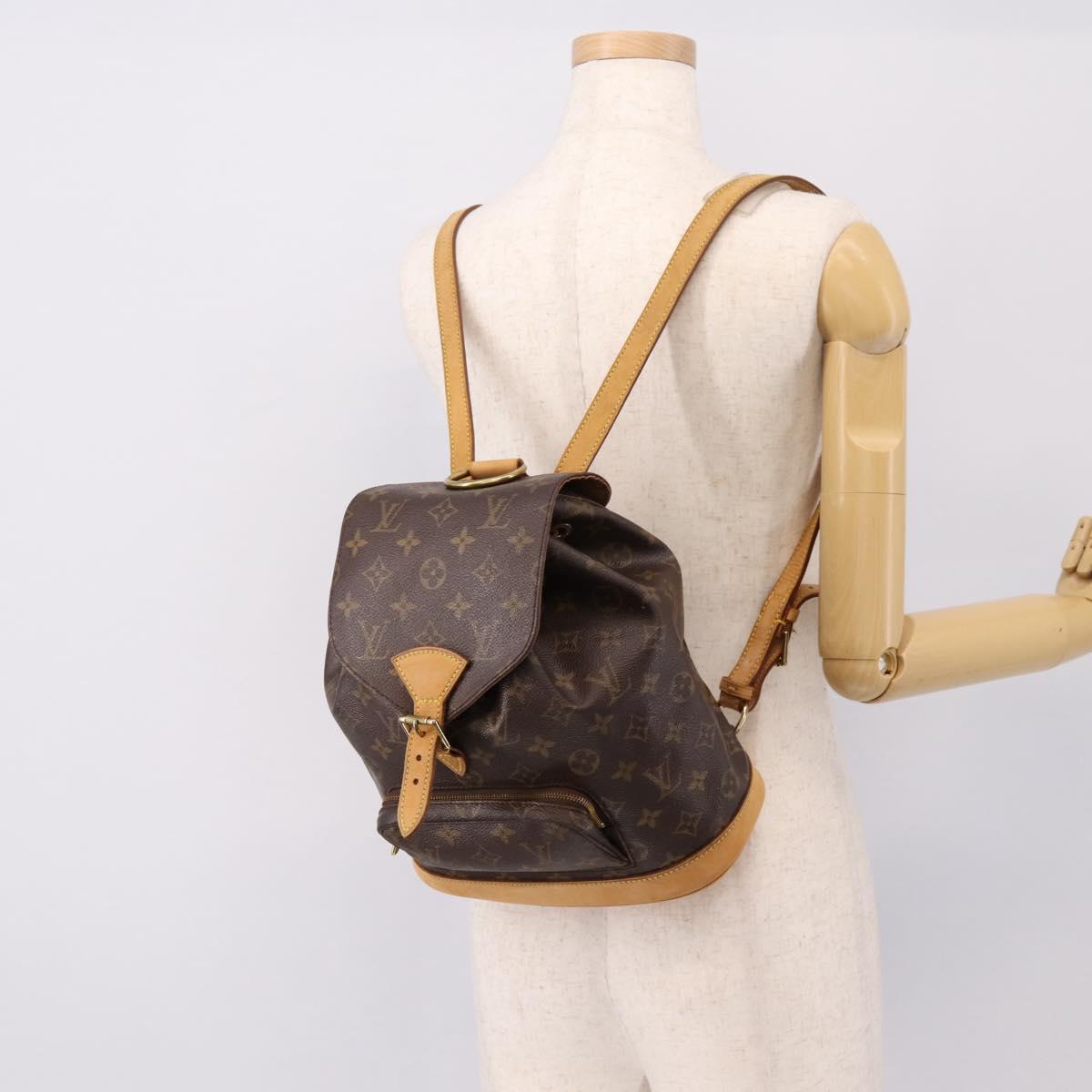LOUIS VUITTON Monogram Montsouris MM Backpack M51136 LV Auth ka5964